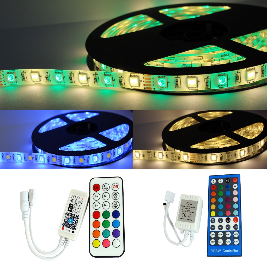 5-30m LED RGBW System Streifen Lichtband Set Fernbedienung IR Funk warmweiß Neu | eBay