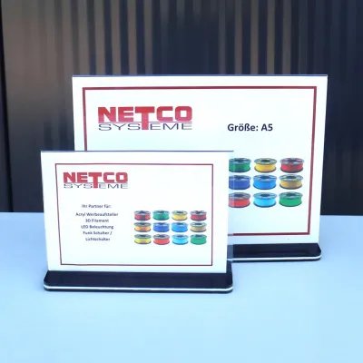 M11 Acryl Werbeaufsteller Querformat