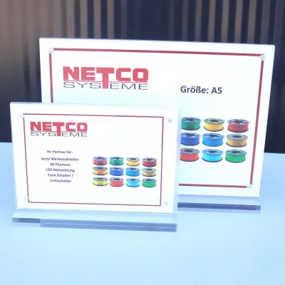 M21 Acryl Werbeaufsteller Querformat