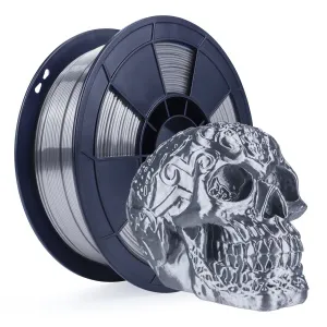 27,80€/kg 3D Filament 1,75mm PLA+ Silk Grau 0,5 kg
